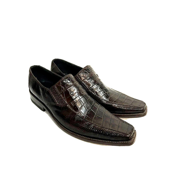 Vintage Tiger Mens Brown Alligator Exotic Leather Loafers Shoes US 10.5 Slip On - Picture 2 of 12
